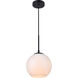 Huntington 1 Light 8 inch Black Pendant Ceiling Light
