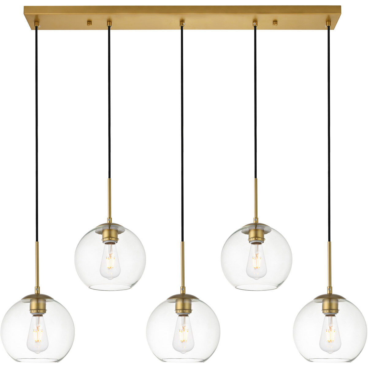 Huntington 5 Light 8 inch Brass Pendant Ceiling Light