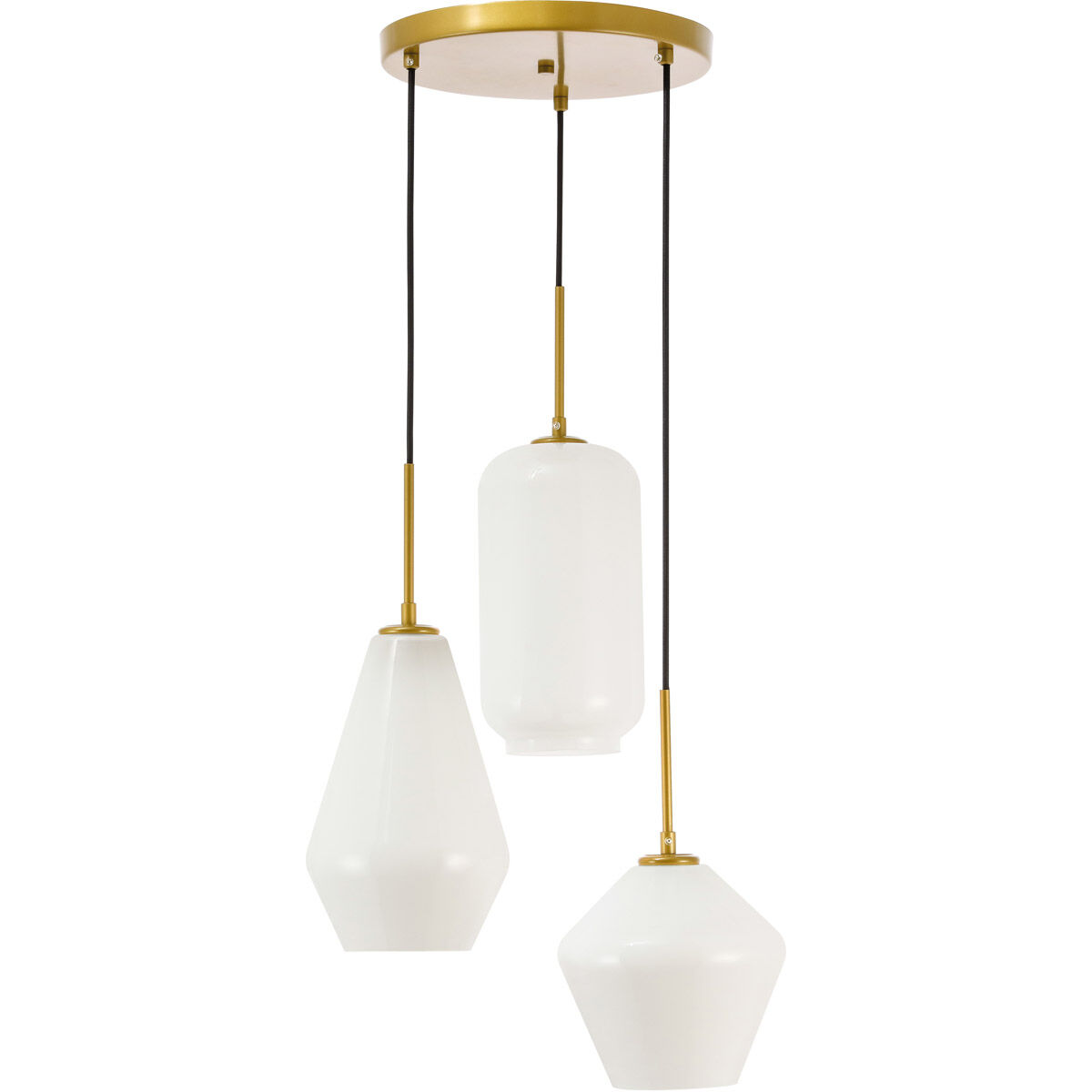 Rochester 3 Light 17 inch Brass Pendant Ceiling Light
