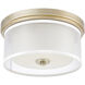Mifflin 2 Light 13 inch Aged Silver Flush Mount Ceiling Light
