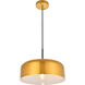 Amity 1 Light 13.8 inch Satin Gold Pendant Ceiling Light