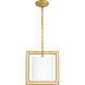 Franklin 1 Light 12 inch Brass Pendant Ceiling Light