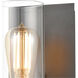 Wilkins 1 Light 6 inch Matte Black with Polished Nickel Vanity Light Wall Light