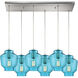 Chambersburg 6 Light 32 inch Satin Nickel Mini Pendant Ceiling Light, Rectangular