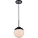Oyster Bay 1 Light 8 inch Black Pendant Ceiling Light