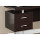 Ramapo 71 X 71 inch Cappuccino and Silver Computer Desk