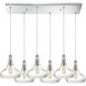 Lockport 6 Light 30 inch Polished Chrome Multi Pendant Ceiling Light, Configurable