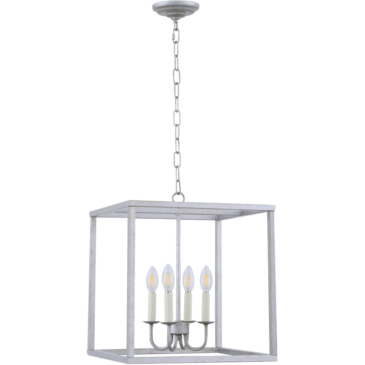 Oyster Bay 4 Light 16 inch Vintage Silver Pendant Ceiling Light