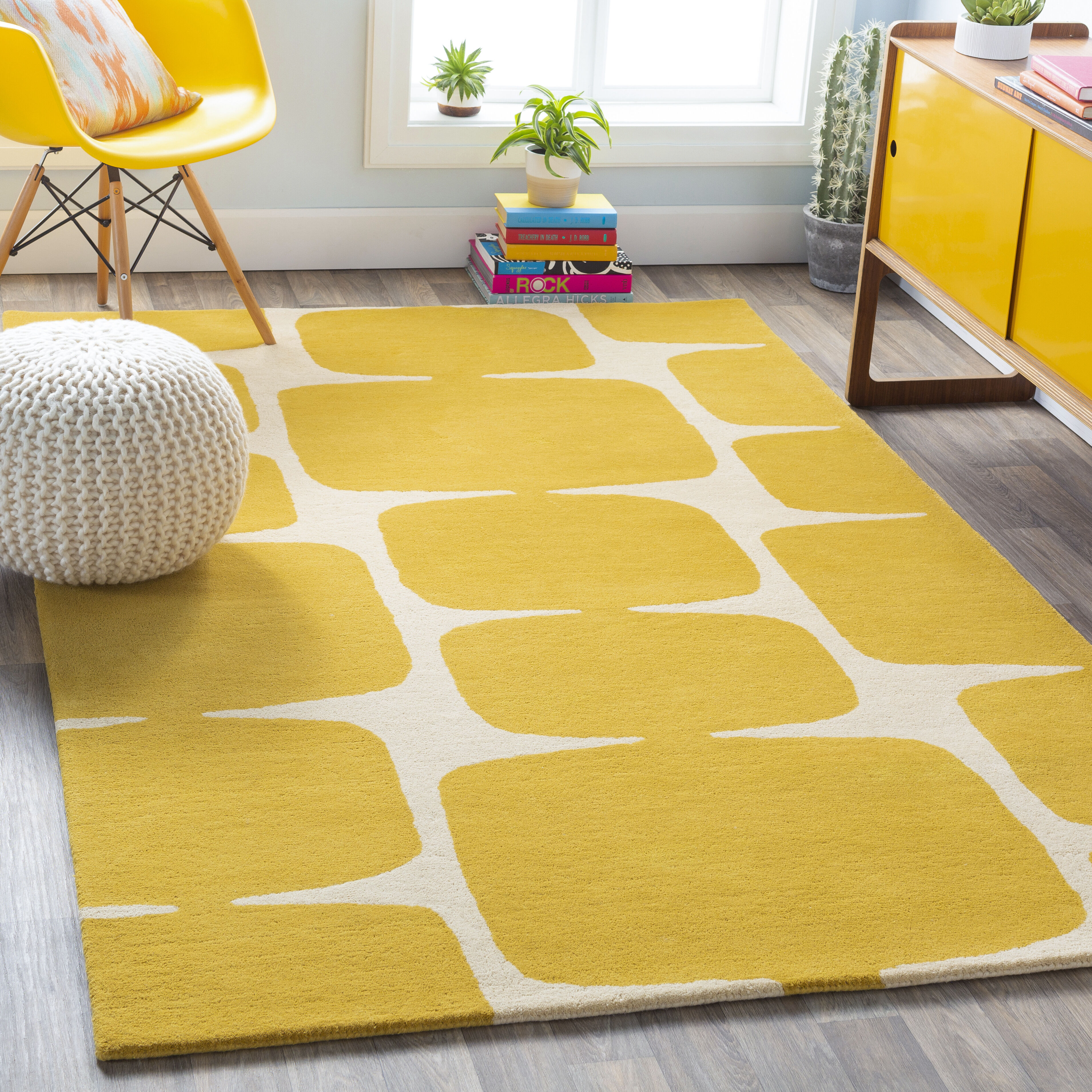 Ross 63 X 39 inch Mustard Rug, Rectangle
