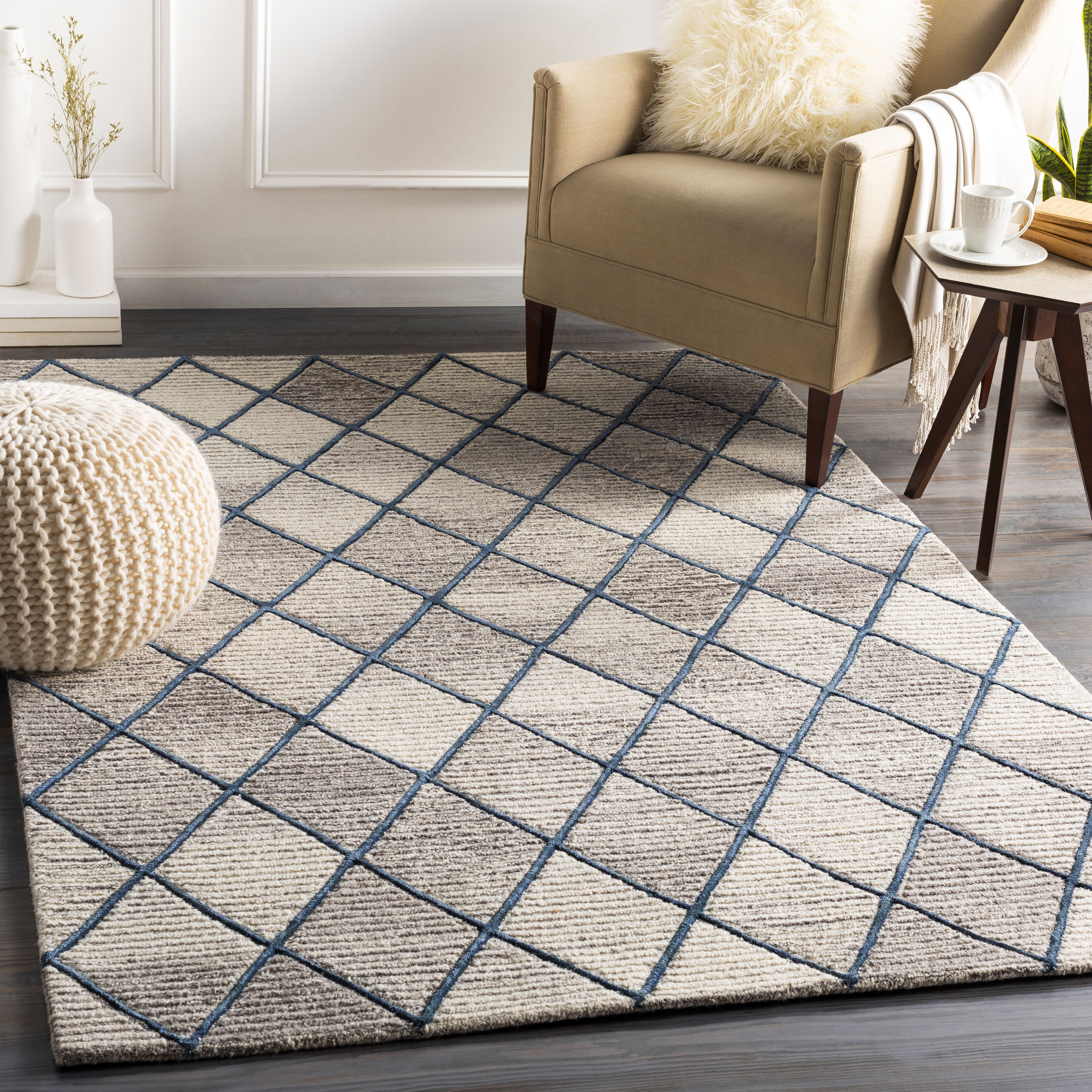 Chester 90 X 60 inch Taupe Rug, Rectangle