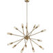 Ogden 14 Light 38 inch Satin Brass Chandelier Ceiling Light