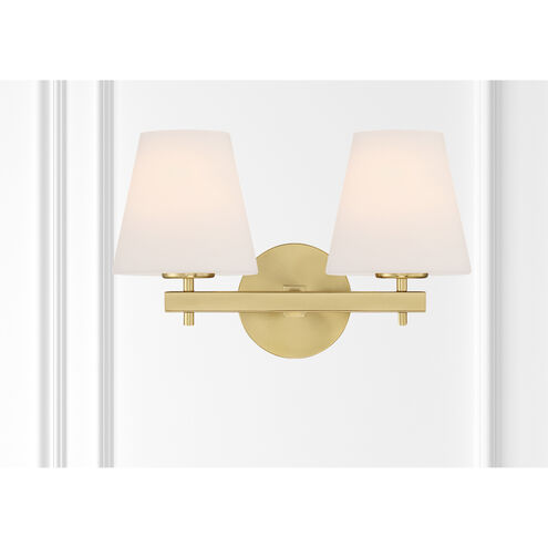 Harleigh 2 Light 15.75 inch Gold Bathroom Vanity Wall Light