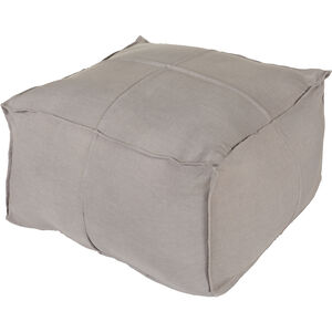Whitesboro 13 inch Medium Gray Pouf, Rectangle