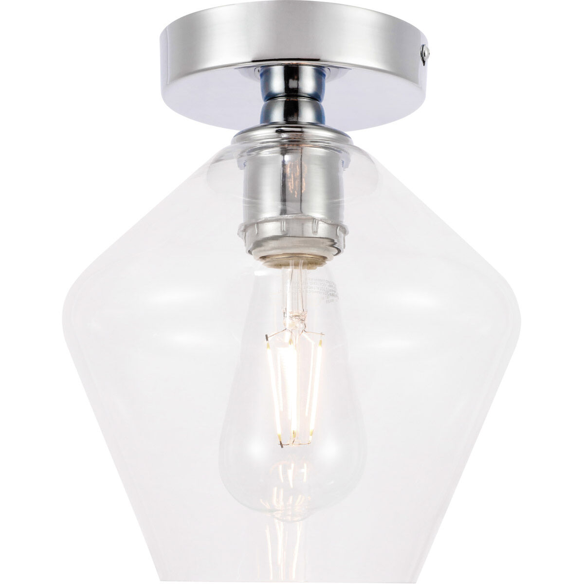 Rochester 1 Light 8 inch Chrome Flush Mount Ceiling Light