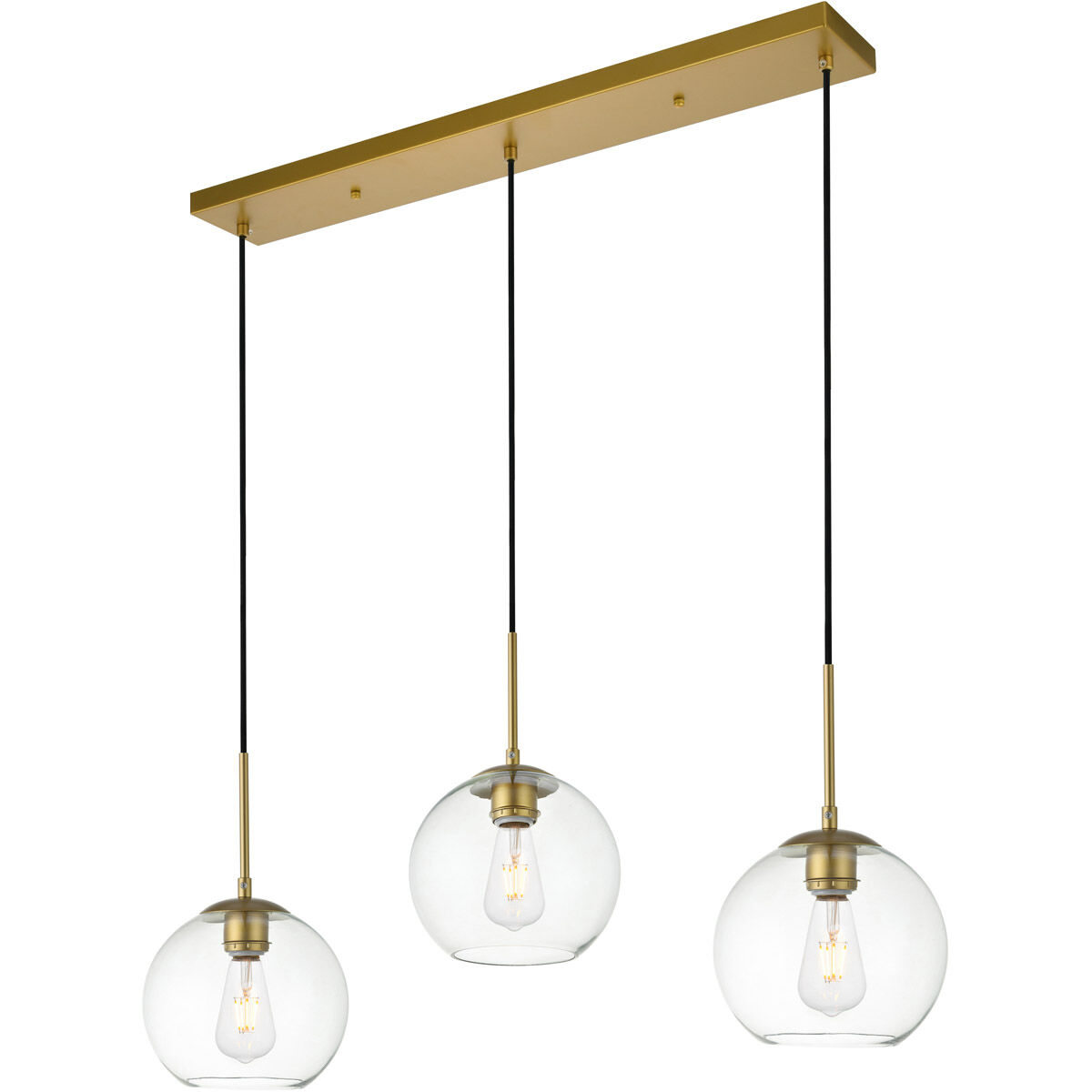 Huntington 3 Light 8 inch Brass Pendant Ceiling Light