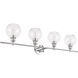 Syracuse 4 Light 38 inch Chrome Wall sconce Wall Light