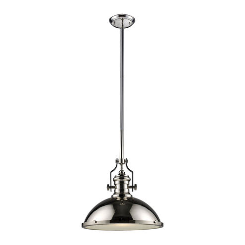 Pittsburgh 1 Light 17 inch Polished Nickel Pendant Ceiling Light