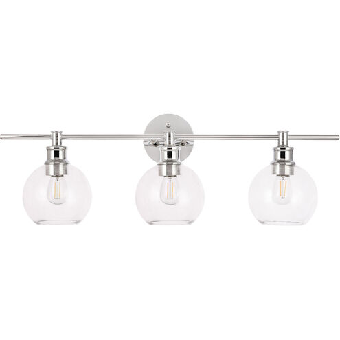 Syracuse 3 Light 28 inch Chrome Wall sconce Wall Light