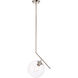 Monroe 1 Light 10 inch Chrome Pendant Ceiling Light