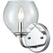 Glenolden 1 Light 8 inch Polished Chrome Vanity Light Wall Light