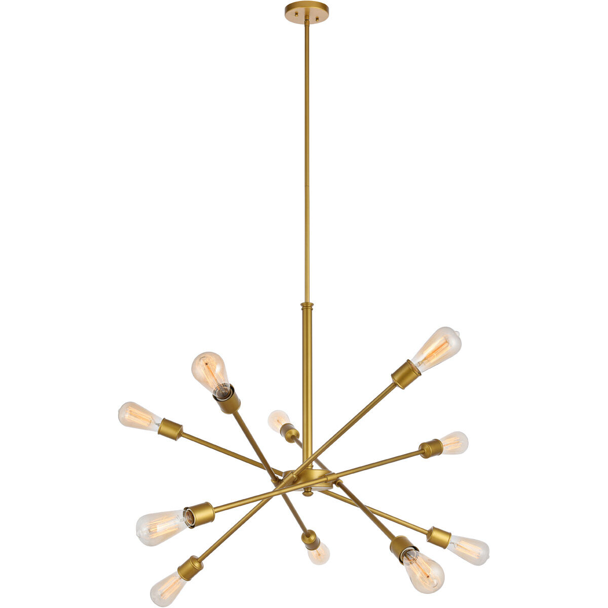 Newtown 10 Light 27 inch Brass Pendant Ceiling Light