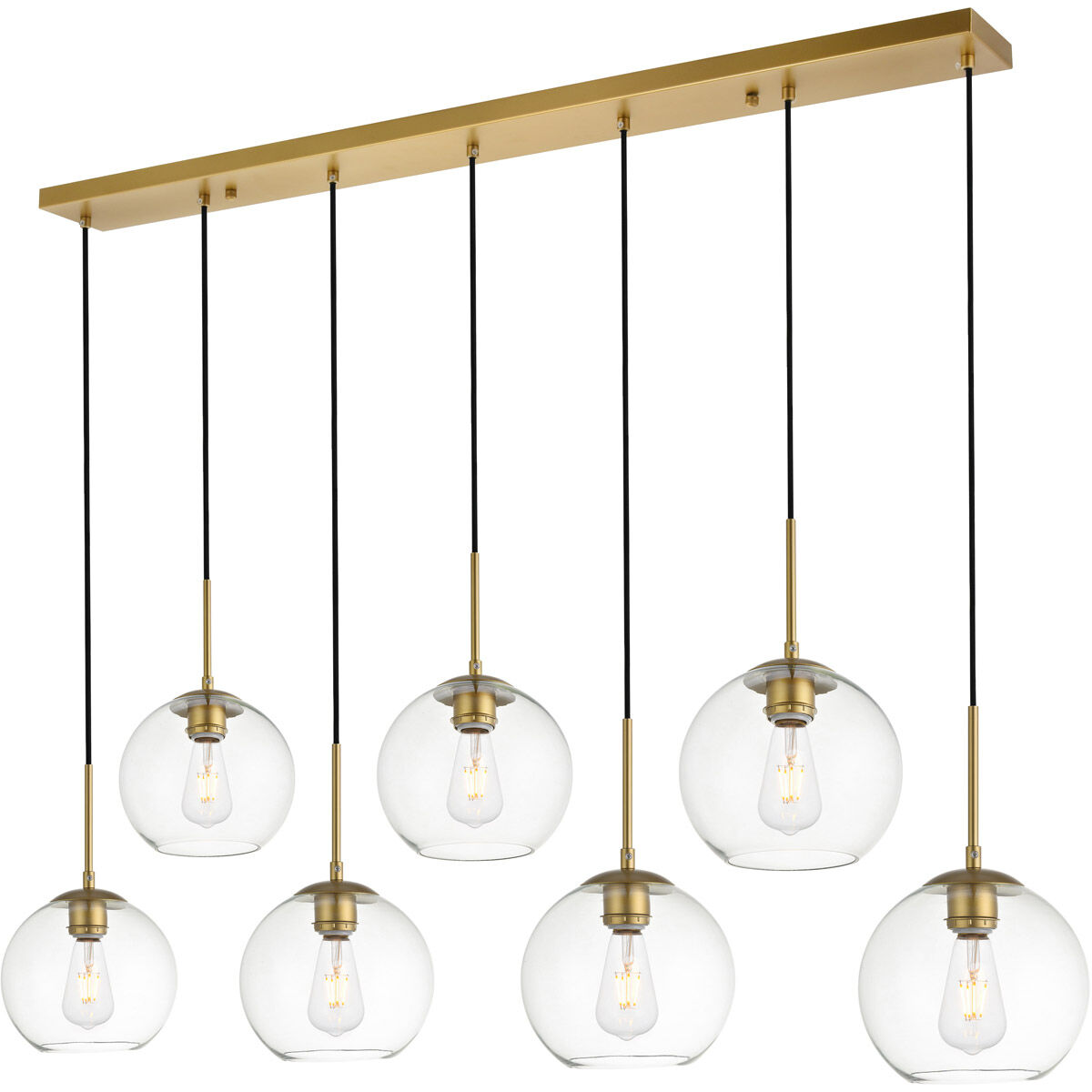 Huntington 7 Light 8 inch Brass Pendant Ceiling Light
