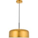 Amity 1 Light 13.8 inch Satin Gold Pendant Ceiling Light