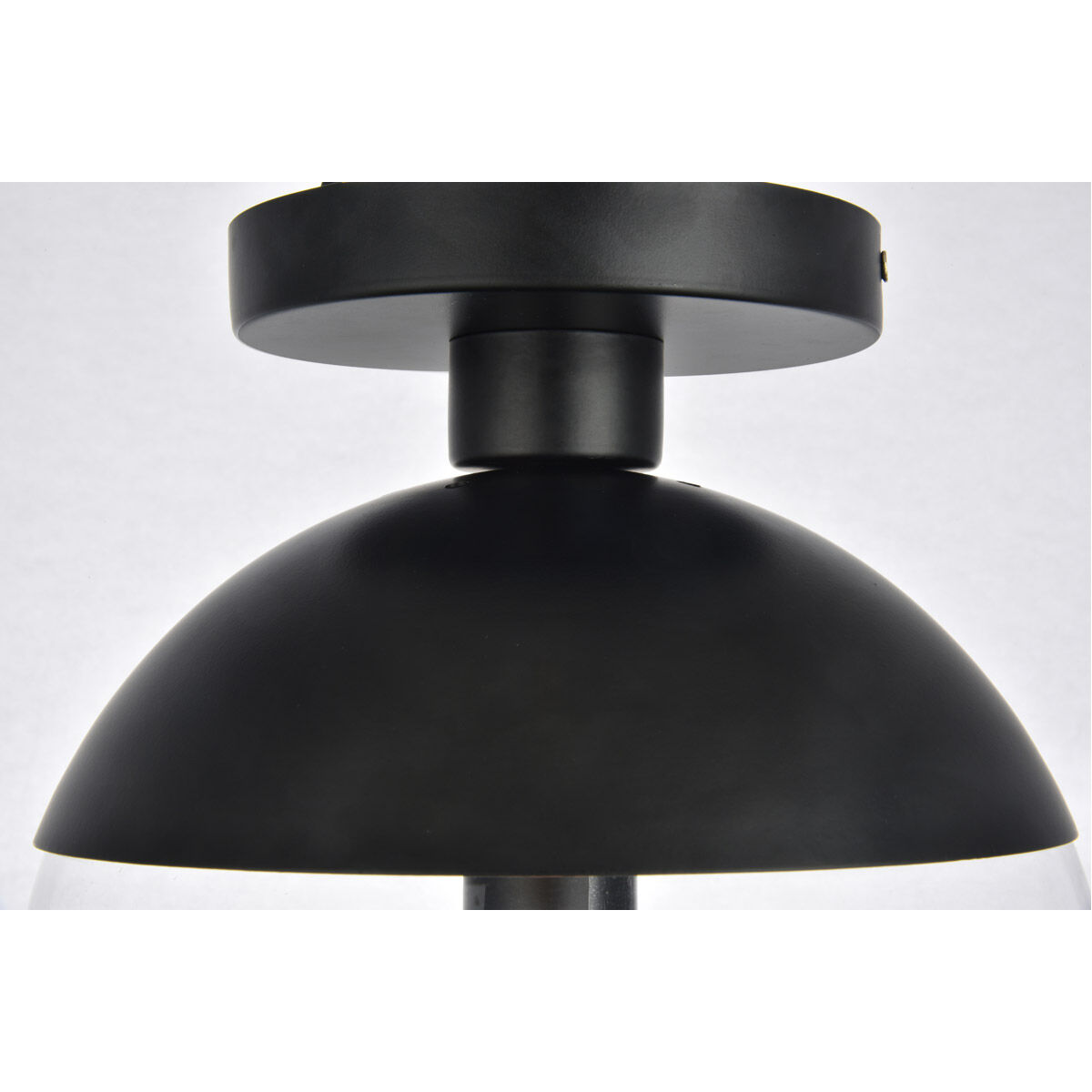 Oyster Bay 1 Light 10 inch Black Flush Mount Ceiling Light
