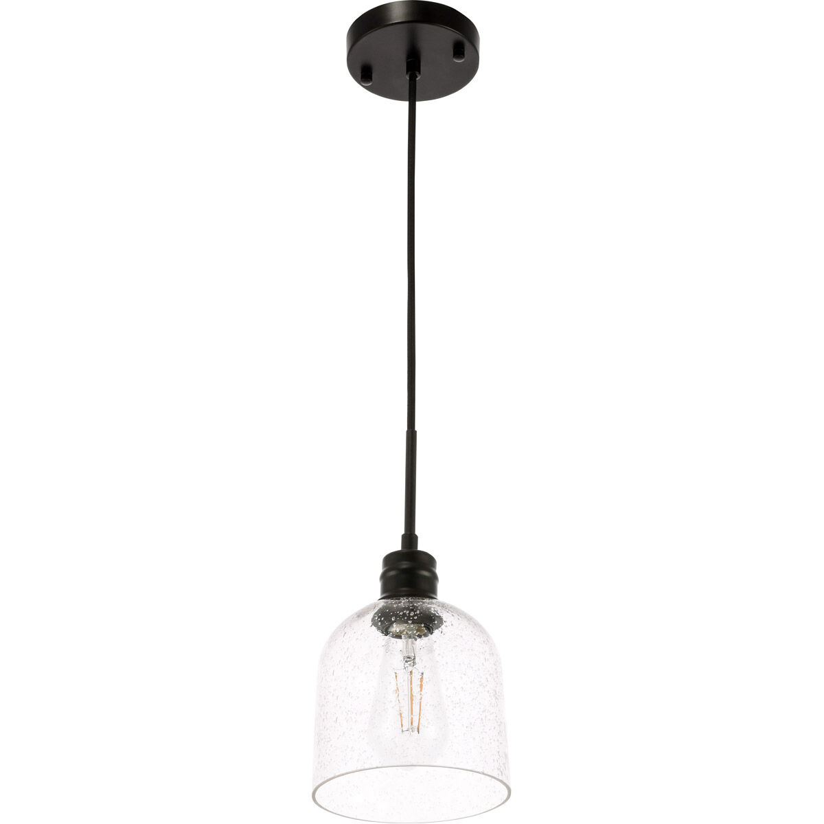 Codorus 1 Light 6 inch Black Pendant Ceiling Light