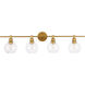 Syracuse 4 Light 38 inch Brass Wall sconce Wall Light