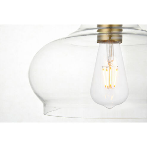 Gwynedd 1 Light 9 inch Brass Pendant Ceiling Light