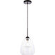 Menallen 1 Light 8 inch Black Pendant Ceiling Light