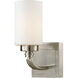 Malverne 1 Light 6 inch Brushed Nickel Vanity Light Wall Light