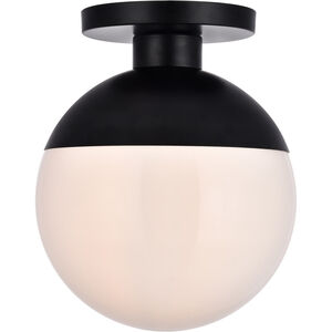 Oyster Bay 1 Light 12 inch Black Flush Mount Ceiling Light