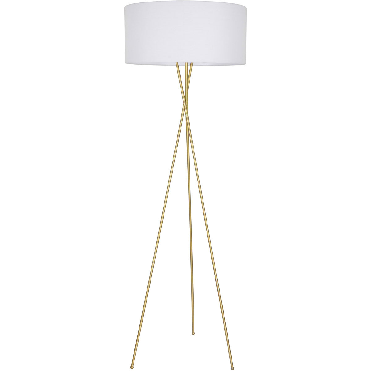 Moreau 66 inch 60 watt Brass Floor lamp Portable Light