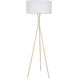 Moreau 66 inch 60 watt Brass Floor lamp Portable Light