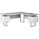 Ramapo 71 X 71 inch Grey and Silver Computer Desk