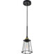 Phoenixville 1 Light 5.3 inch Brass and Black Pendant Ceiling Light