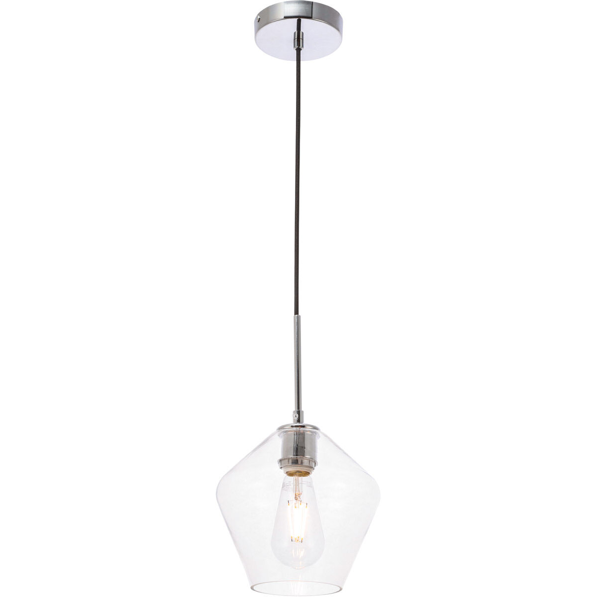 Rochester 1 Light 8 inch Chrome Pendant Ceiling Light