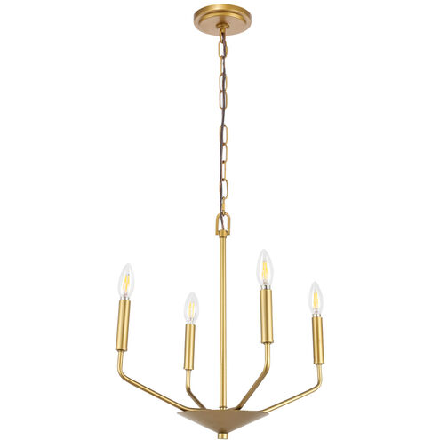 Geneseo 4 Light 18 inch Brass Pendant Ceiling Light