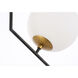 Monroe 1 Light 10 inch Black and Brass Pendant Ceiling Light