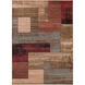 Bristol 129.92 X 94.49 inch Light Green/Dark Brown/Olive/Red/Charcoal/Black Machine Woven Rug, Rectangle