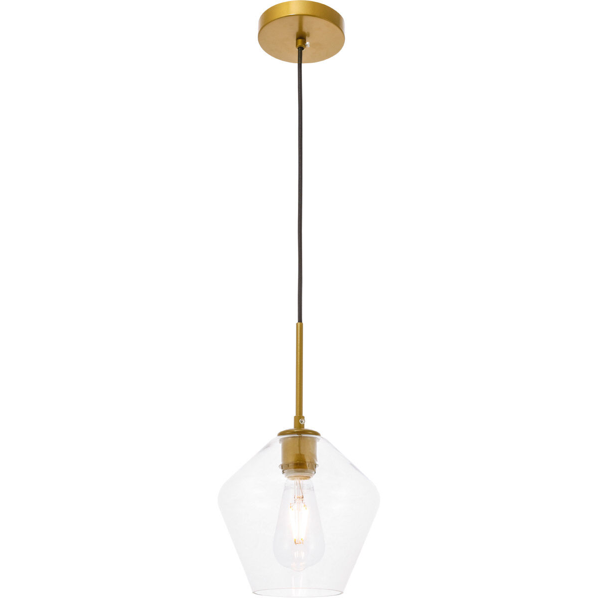 Rochester 1 Light 8 inch Brass Pendant Ceiling Light