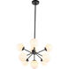 Burnside 9 Light 26 inch Black Pendant Ceiling Light