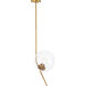 Monroe 1 Light 10 inch Brass Pendant Ceiling Light