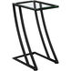 Moreland 24 X 16 inch Black and Clear Accent End Table