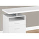 Ramapo 60 X 24 inch White and Silver Computer Desk