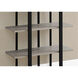 Munhall Dark Taupe and Black Bookcase