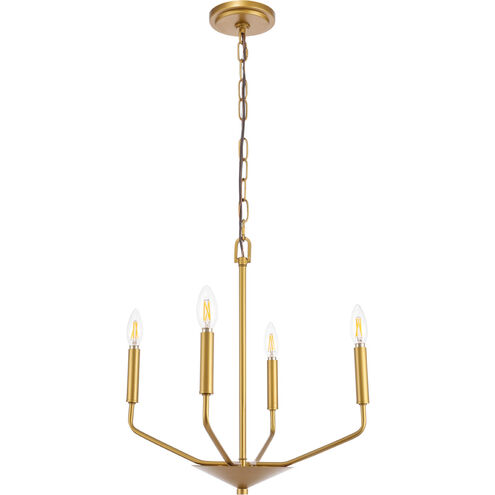Geneseo 4 Light 18 inch Brass Pendant Ceiling Light