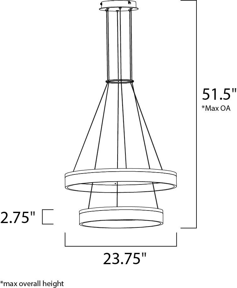 Cazenovia LED 24 inch Bronze Pendant Ceiling Light
